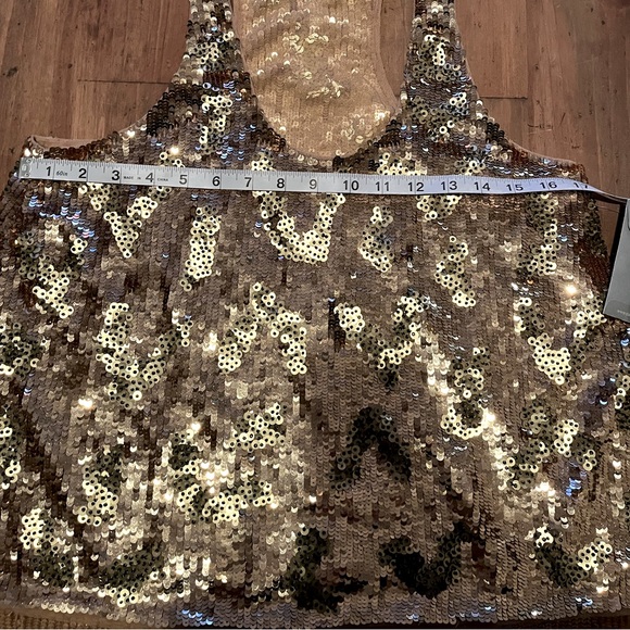 Urban Outfitters Dallin Chase Champagne Sequin Racerback Tank - Picture 7 of 9